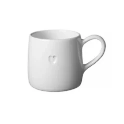 Bruka design hvit kiopp med hjerte