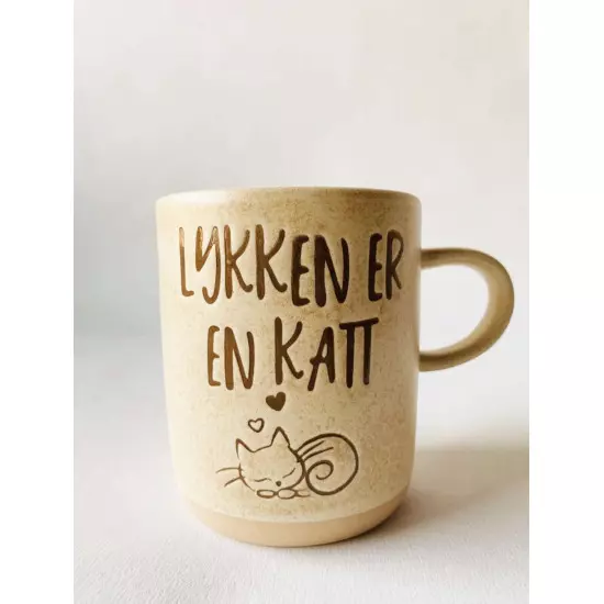 Trend Krus 9,5 cm "Lykken er en katt"