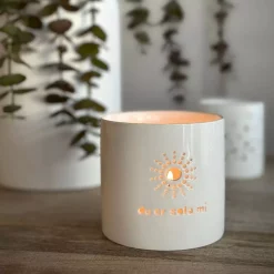 Søgne hvit t-lysholder du er sola mi medium