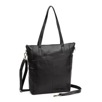 The Monte Tote skinnveske 16 " stor vertical svart