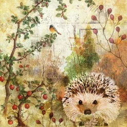Ambiente Servietter kaffe AUTUMN HEDGEHOG