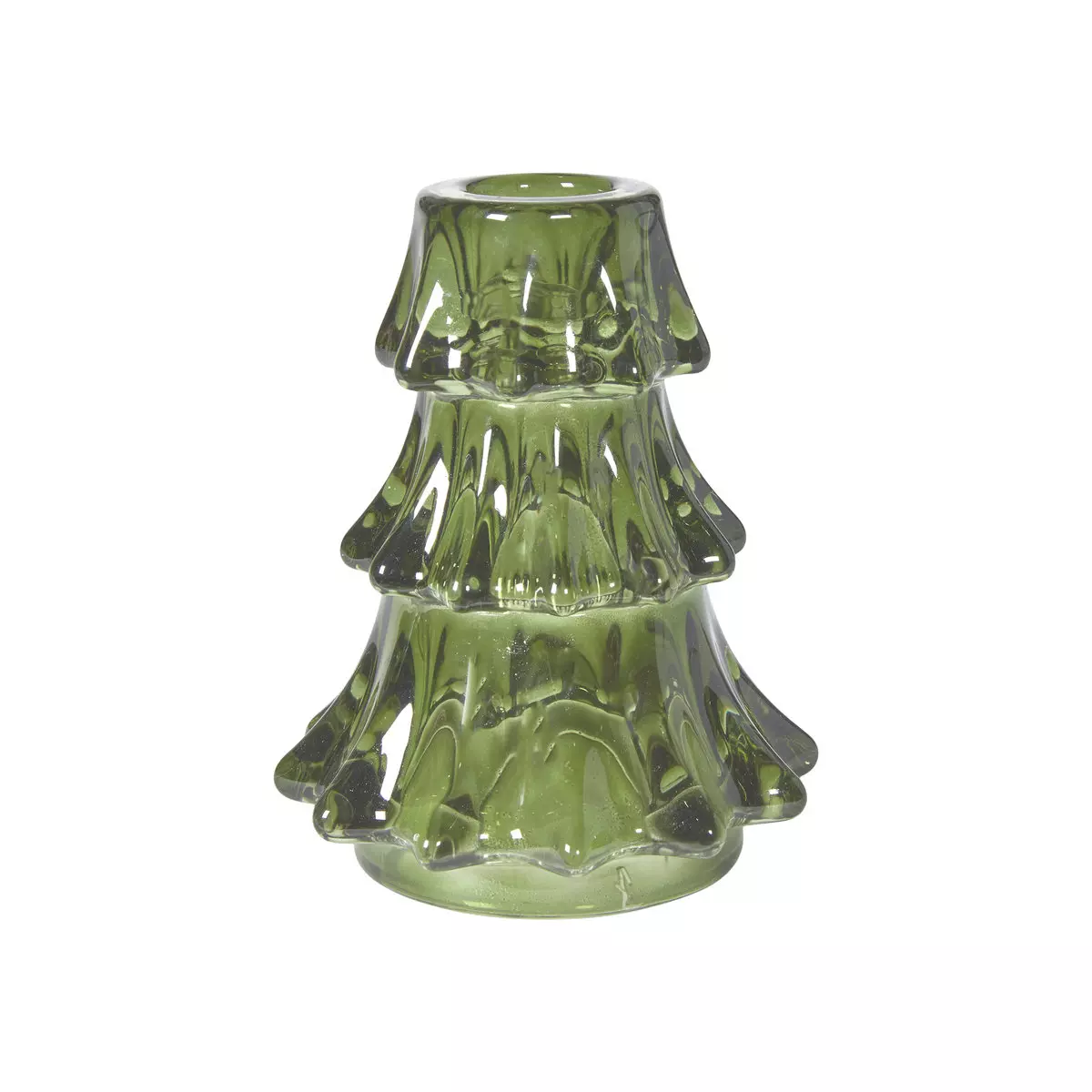 Speedtsberg Lysestake i glass 9x11 cm grønn