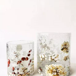 Lysglass krakelert natur 9x10 cm