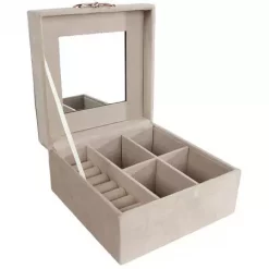 BC Smykkeskrin velur m/speil 25x16x8cm