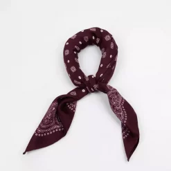 Rosenvinge Lite skjerf med paisleyprint burgunder