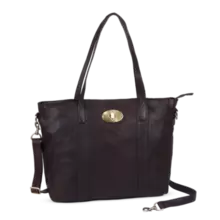 House of Sajaco Skinnveske,tote mørk brun