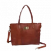 House of Sajaco Skinnveske,tote cognac
