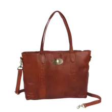 House of Sajaco Skinnveske,tote cognac