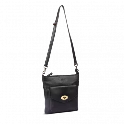House of Sajaco Skinnveske Crossbody svart