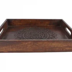 BC Brett mørk brun mangotre 38x28x6cm