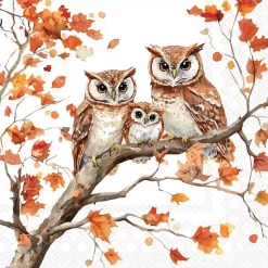 Ambiente Lunch Servietter Family of Owls
