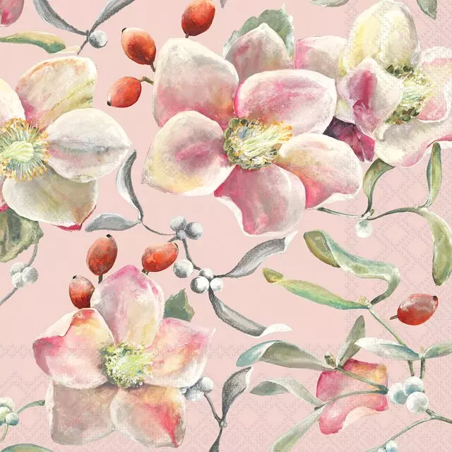Ambiente Lunch Servietter Festive Grace pink