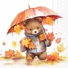 Ambiente Lunch Servietter Umbrella bear