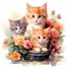 Ambiente Lunch Servietter Kittens in basket