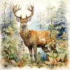 Ambiente kaffe Servietter Deer in the Woods