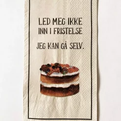 Trend Buffet Servietter «Led meg ikke inn i fristelse» kake