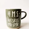 Krus h  "H.M.S Helsikes mye stryr"