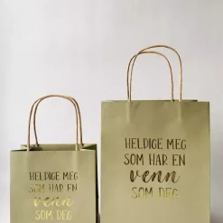 Gavepose M20x25cm"Heldige meg som har en venn som deg "