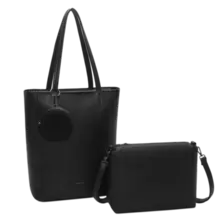 LYCKE  Tote bag LINEA svart
