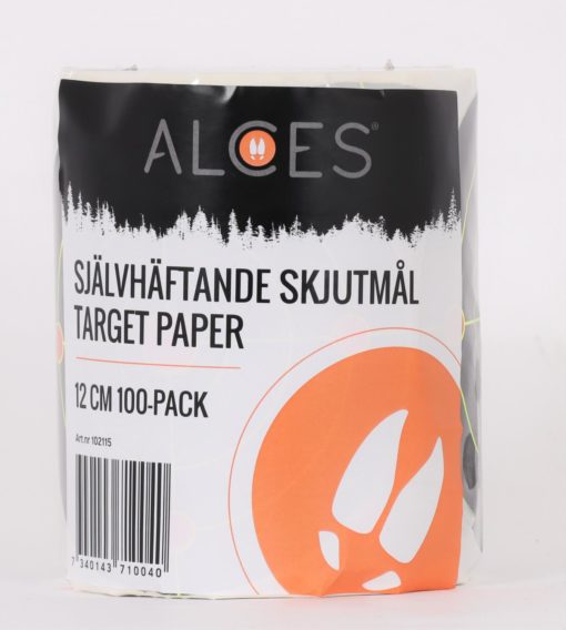 Alces Självhäftande skjutmål 12 cm 100-pack