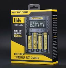 Nitecore UM4 batterilader, USB