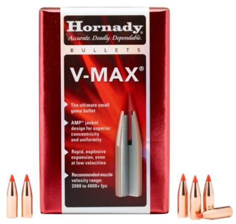 Hornady V-Max Bullets 22 Cal .224 53 Gr V-Max