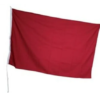 Rødt sikkerhetsflagg 125x75cm