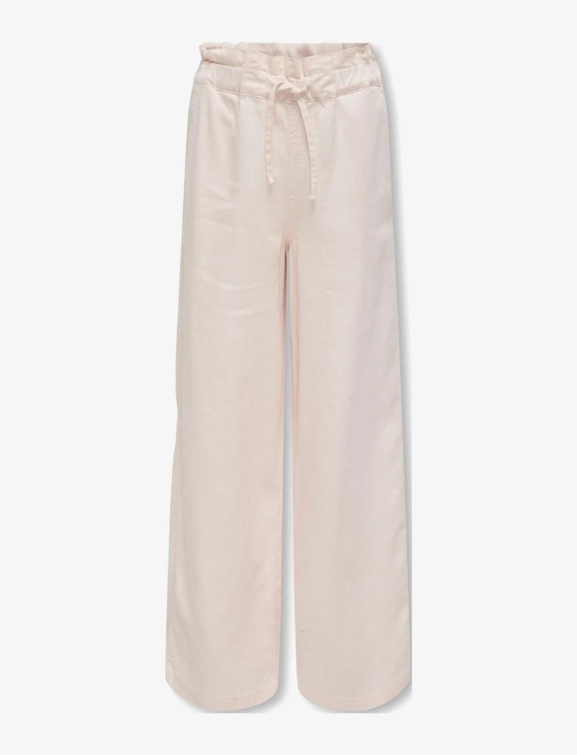 Caro wide linen pant, Soft pink