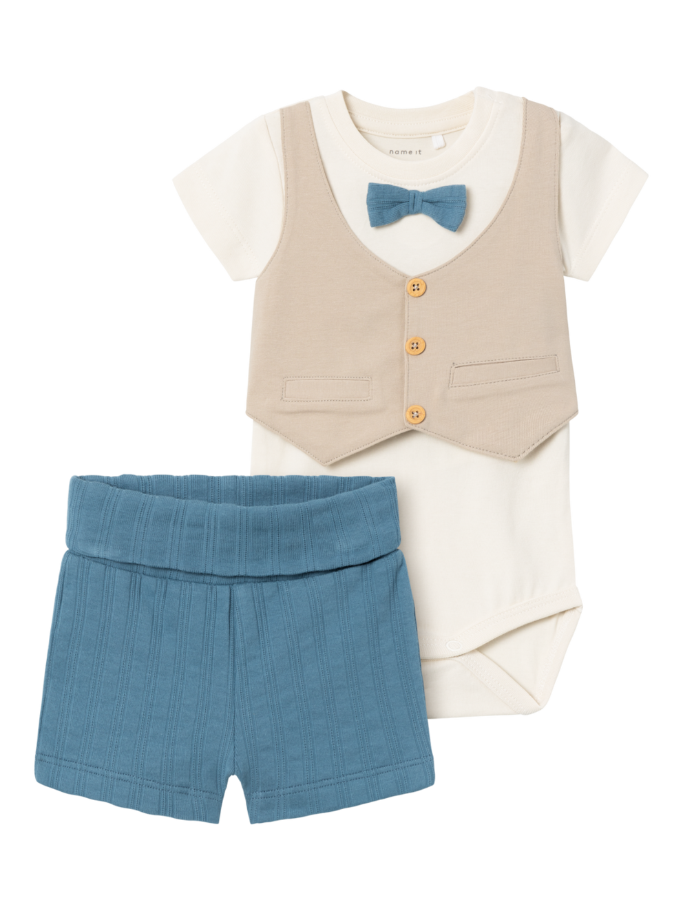 Human shorts set, Provincial blue