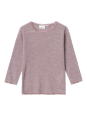 Wang wool LS top, Purple dove