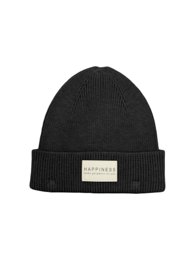 Alpha rib beanie, Black