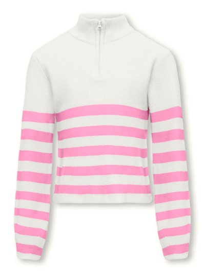 Franca half zip, Bonbon stripe