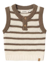 Knit Vest Stripe, Birch