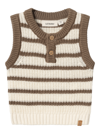 Knit Vest Stripe, Birch