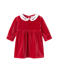 Rinna Ls Vel Dress, Jester Red