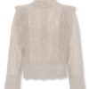 Eliana Lace top, Pumice Stone