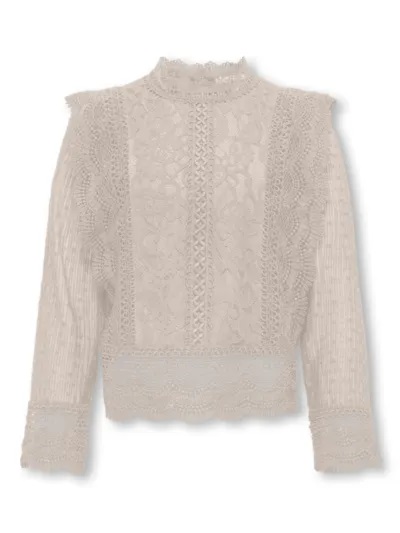 Eliana Lace top, Pumice Stone