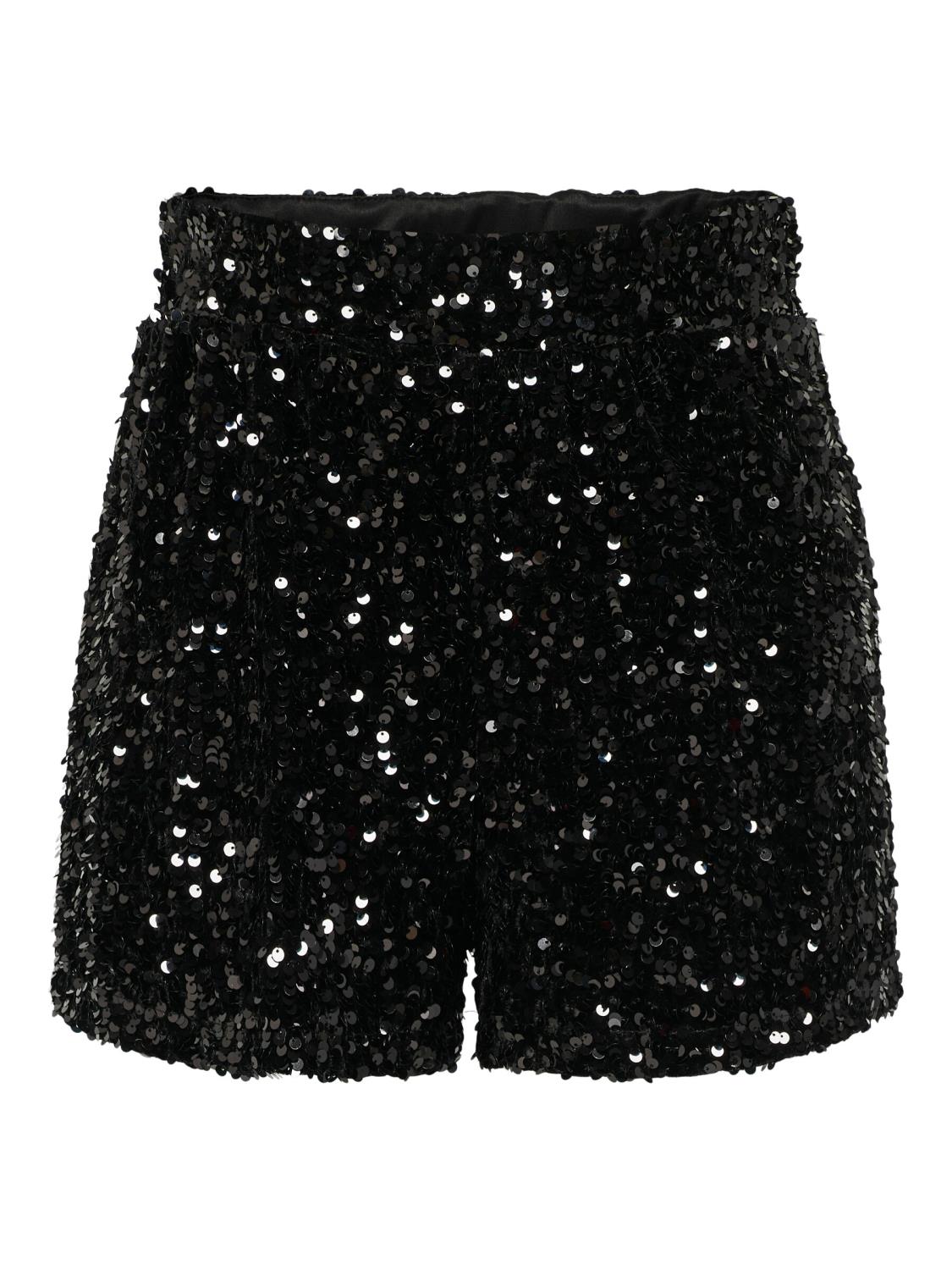 Confidence sequins shorts, Black