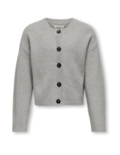 Katia short cardigan, Light Grey Melange