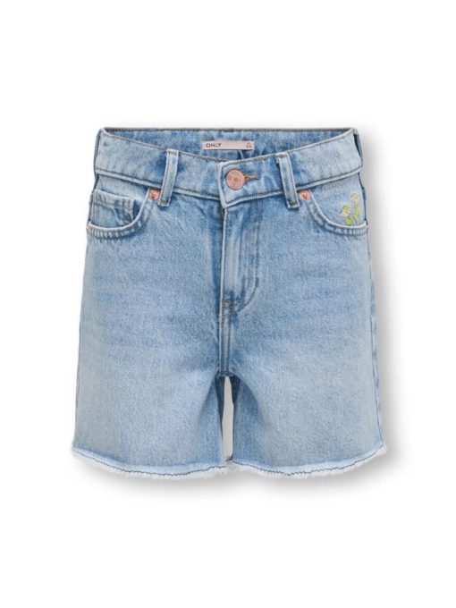 Pacy daisy denim shorts, Light Blue Denim