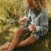 Halma knit card lil, Seagrass