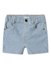 Halfdan loose shorts, zen blue stripes
