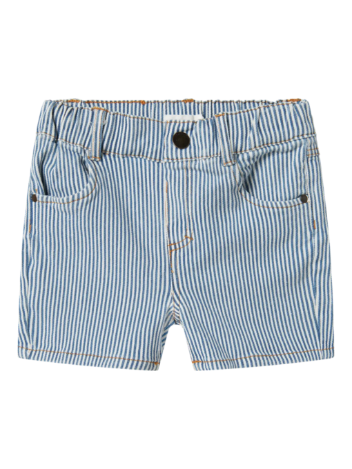 Halfdan loose shorts, zen blue stripes