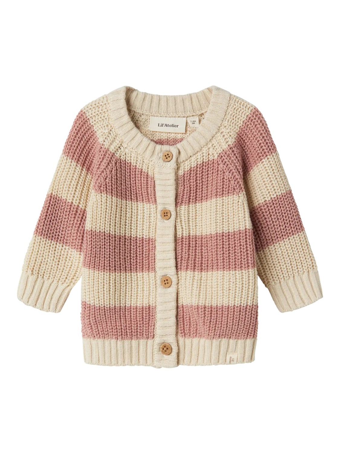 Emlen knit cardigan, Misty rose