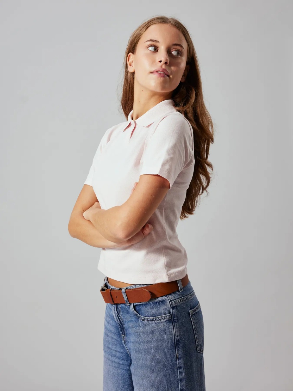Hannes Pique Polo, Crystal Pink