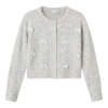 Karin ls knit card, Light Grey Melange