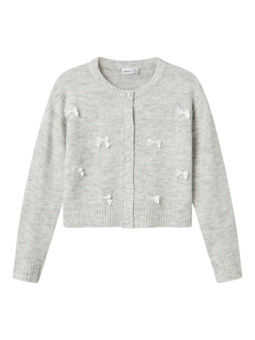 Karin ls knit card, Light Grey Melange