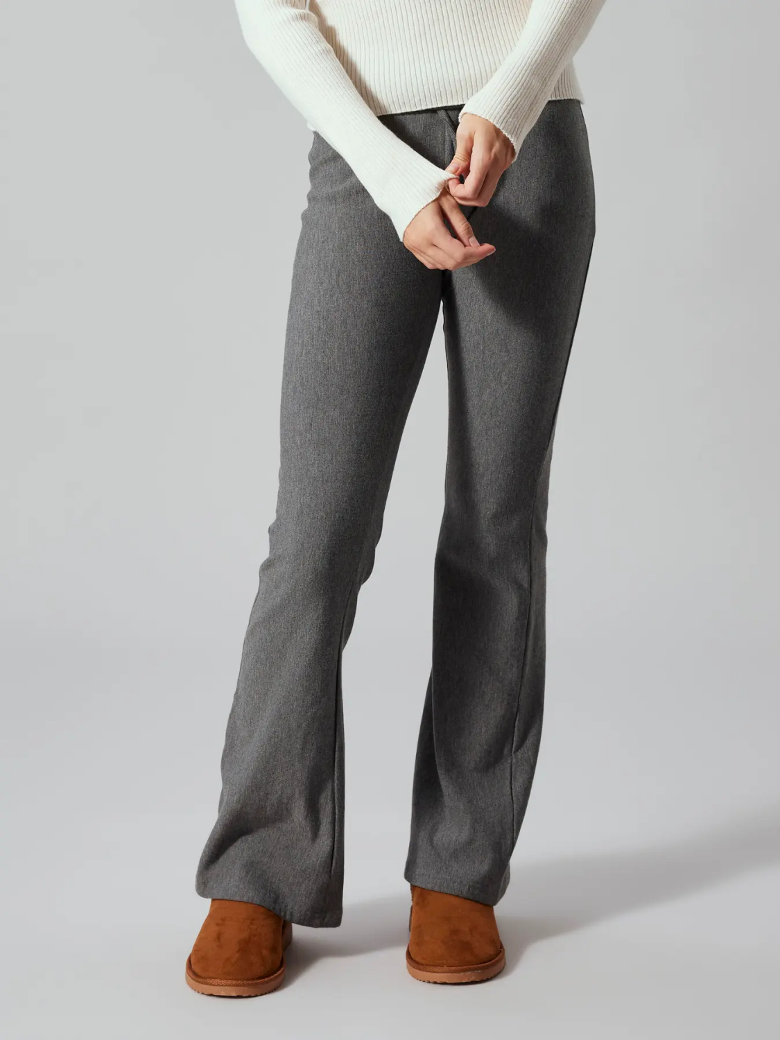 Lonja bootcut pant, Dark Grey Melange