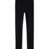 Wax wool rib leggings, Black