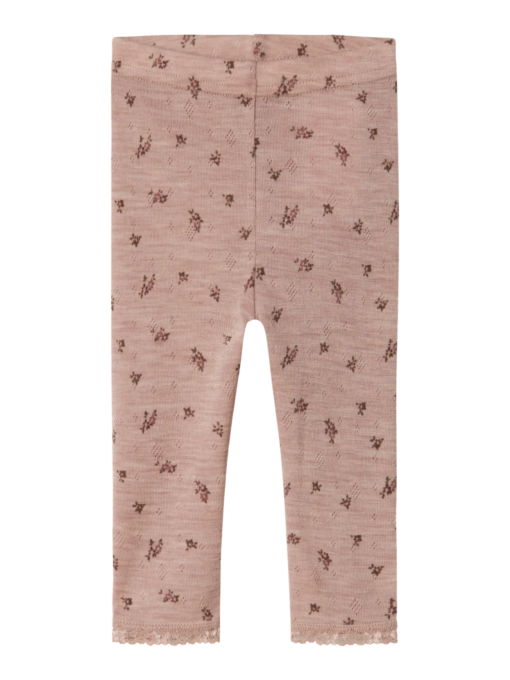 Wang wool leggings, Shadow Gray/Small Flowers